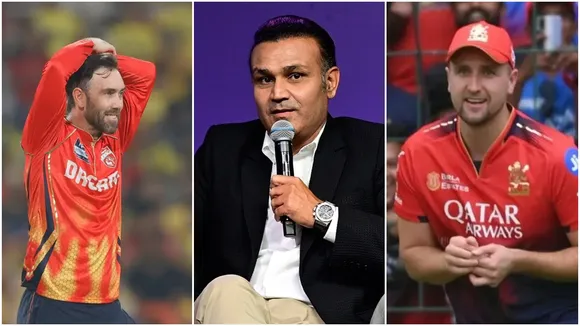 Sehwag on Maxwell Livingstone: ম্যাক্সওয়েল-লিভিংস্টোনকে তেড়ে আক্রমণ সেহওয়াগের।