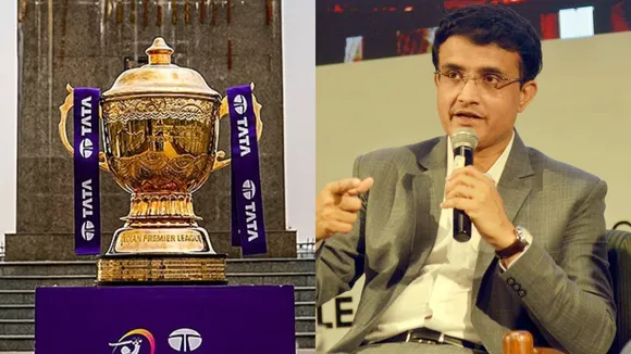 IPL Trophy and Sourav Ganguly