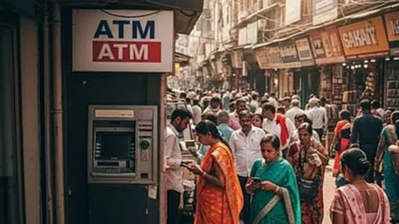 Bank ATM: ব্যাংকের এটিএম।