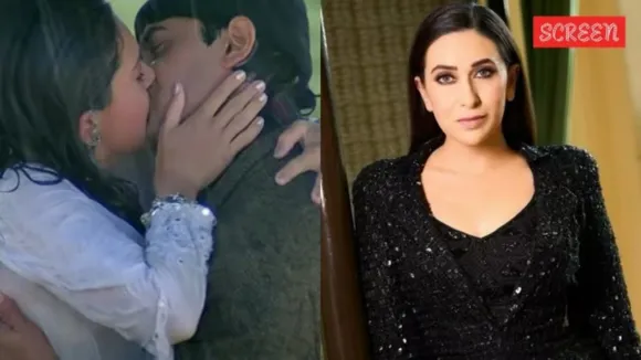 Karishma Kapoor kissed aamir khan on raja Hindustani in front of mother babita 