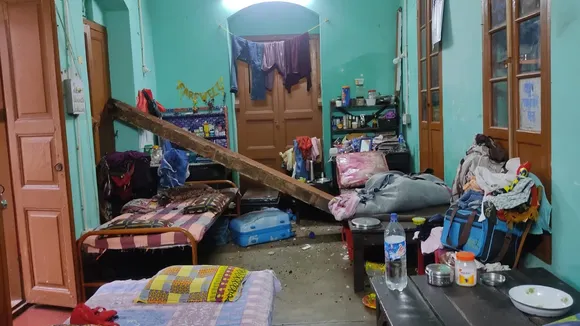 calcutta University girls hostel iron beam collapsed,  CU girls hostel beam fall Kolkata  ,calcutta University hostel structural failure  ,CU girls dorm iron pillar cracks,  calcutta University Girls Hostel safety issue,কলকাতা বিশ্ববিদ্যালয় মেয়েদের হোস্টেল লোহার বিম ভেঙে পড়েছে  ,কেয়ারমাইকেল / সিএম হোস্টেল লোহার বিম ভেঙে,  CU গার্লস হোস্টেল সিঁড়ি/বিম ফাটল খবর  ,CU মেয়েদের হোস্টেল দুর্ঘটনা লোহার পিলার বিপদ,  কলকাতা বিশ্ববিদ্যালয় হোস্টেল রক্ষণাবেক্ষণ সমস্যা