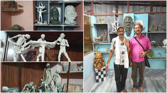 Anindya Sen  ,Artist from Khejuri,  Rabindranath Tagore sculpture,  Medini Kala Kunj , Inspired by Santiniketan,  Tribute to Tagore,  Baishe Srabon event,  East Midnapore artist,  Rabindra sculptures Bengal  ,ChandiPur Rabindra Parishad,  Sculptor Anindya Sen  ,Bengal art and culture,  Rabindranath in modern art,  Tagore-inspired artwork,অনিন্দ্য সেন,  খেজুরির শিল্পী  ,রবীন্দ্রনাথ ঠাকুর ভাস্কর্য,  মেদিনী কলা কুঞ্জ,  শান্তিনিকেতনের অনুপ্রেরণা  ,বাইশে শ্রাবণ আয়োজন,  পূর্ব মেদিনীপুর খবর,  রবীন্দ্র ভাস্কর্য শিল্প,  বাংলার প্রতিভাবান শিল্পী,  রবীন্দ্র পরিষদ চণ্ডীপুর,  অনিন্দ্য সেন ভাস্কর্য প্রদর্শনী  ,মেদিনীপুর আর্ট কলেজ,  শিল্পে রবীন্দ্র প্রভাব,  খেজুরি শিল্প ও সংস্কৃতি
