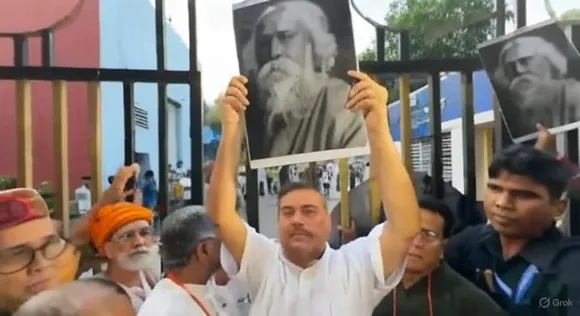 Suvendu adhikari, bjp, rabindranath tagore, tmcp, malda, chachol college, west bengal news today, Bengali news today, কলকাতার খবর, শুভেন্দু অধিকারী