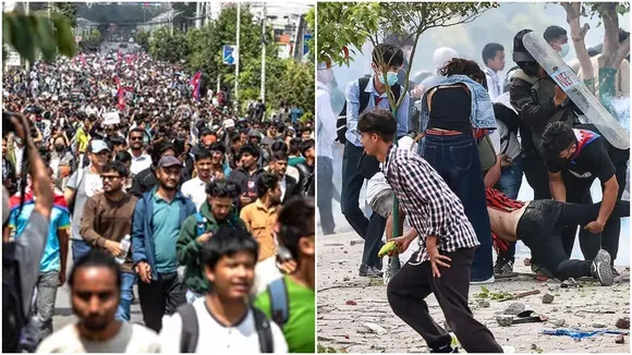 nepal pm resigns, kp oli resigns, kp sharma li resigns, nepal protests, Nepal Gen Z protests, Nepal Curfew, Nepal social media ban, Nepal protests, Kathmandu parliament protest, Nepal youth protest, social media ban Nepal, Nepal parliament unrest, Nepal police barricade, Nepal journalists protests, Nepal news, indian express,নেপালে বিক্ষোভ, অশান্ত নেপাল