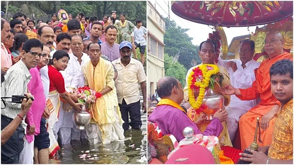 Bardhaman Durga Puja,  Sarbamangala Mandir,  Pratipad Ghat Sthapan  ,Krishnasayar Water  ,Rajbesh of the Goddess  ,Ancient Temple,  Puja Procession,  Devotee Gathering , Malsabhog Distribution  ,Rarh Bengal Tradition,বর্ধমান দুর্গাপুজো  ,সর্বমঙ্গলা মন্দির  ,প্রতিপদ ঘটস্থাপন  ,কৃষ্ণসায়র জল,  রাজবেশ দেবী,  প্রাচীন মন্দির  ,পুজোর শোভাযাত্রা  ,তিলধারণ ভক্ত সমাগম , মালসাভোগ বিতরণ  ,রাঢ়বঙ্গ ঐতিহ্য