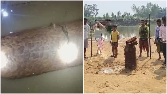 Bolpur bomb found, Ajay river explosion, WW2 bomb Bengal, Birbhum news, Bolpur police action, Ajay river mystery, Bengal viral news, old bomb recovered, West Bengal security alert,বোলপুর বোমা উদ্ধার, অজয় নদ বোমা, দ্বিতীয় বিশ্বযুদ্ধের বোমা, বীরভূম সংবাদ, পুরনো বোমা উদ্ধার, সোনারপুর চাঞ্চল্য, পুলিশি তদন্ত, পশ্চিমবঙ্গ সংবাদ, প্রশাসনের তৎপরতা, অজয় নদ রহস্য