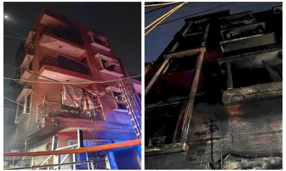 Delhi fire, Sangam Vihar fire, four killed, two injured, Delhi footwear shop fire, four-storey building fire, Delhi breaking news, fire accident Delhi, DFS officials, police investigation