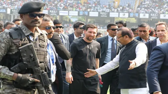 Lionel Messi Kolkata visit,  Jyubabharati Stadium chaos,  Messi stadium incident , Kolkata football news  ,Messi Suarez Dipol event  ,Stadium crowd violence  ,TMC blamed,  Sukanta Majumdar statement,  VIP crowd stampede,  Kolkata sports disturbance,লিওনেল মেসি কলকাতা  ,যুবভারতী স্টেডিয়ামে বিশৃঙ্খলা,  মেসি আগমন , কলকাতা ফুটবল খবর  ,লুইস সুয়ারেজ রদ্রিগো ডি পল,  স্টেডিয়াম ভাঙচুর  ,তৃণমূলের দায়,  সুকান্ত মজুমদার  ,ভিআইপি সমর্থক তাণ্ডব  ,ক্রীড়া ইভেন্ট উত্তেজনা