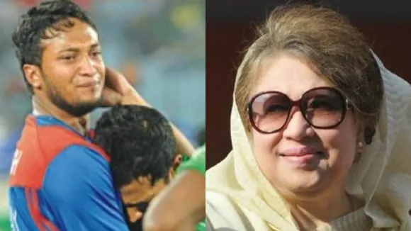 Shakib Al Hasan and Khaleda Zia