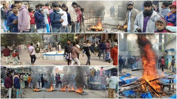 Chakulia BDO Office, SIR Hearing Protest, North Dinajpur News, Vandalism in Bengal, Election Commission Notice,Islampur Police District, Road Blockade Chakulia, Police Lathicharge, Voter Protest West Bengal, SIR Second Phase Hearing,ইসলামপুর পুলিশ জেলা, ভোটারদের বিক্ষোভ, টায়ার জ্বালিয়ে প্রতিবাদ, দ্বিতীয় দফার নোটিস, পুলিশি লাঠিচার্জ, চাকুলিয়া অশান্তি