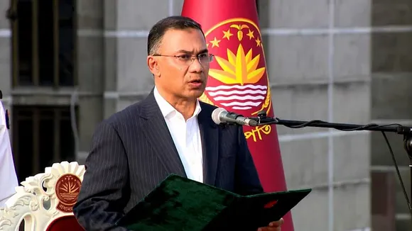 Tarique Rahman sworn in, Bangladesh Prime Minister 2026, BNP landslide victory 2026, Bangladesh general election 2026, Bangladesh first male PM in 36 years, Jatiya Sangsad oath ceremony, Mohammed Shahabuddin oath, Om Birla Bangladesh visit, Narendra Modi invitation letter, India Bangladesh relations 2026, Sheikh Hasina political era ends, Khaleda Zia era ends, Muhammad Yunus interim government, BNP two-thirds majority, Bangladesh Constitution Reform Council controversy, Salahuddin Ahmed BNP statement, Jamaat-e-Islami protest warning, Dhaka political transition news