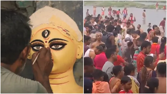 Mahalaya, Chakkhudan, Tarpan, মহালয়া, চক্ষুদান, তর্পণ,