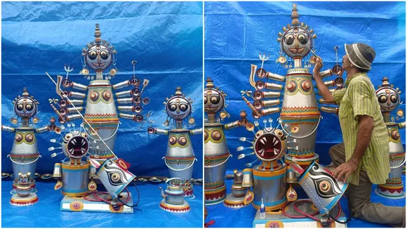 unique durga idol