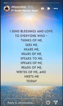 Shhyamali's Instagram Stories