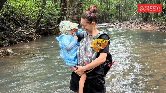 Kalki Koechlin with daughter Sappho