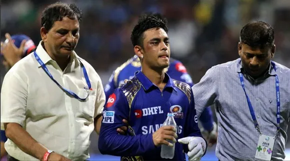 Ishan Kishan Ball Hits Near His Right Eye