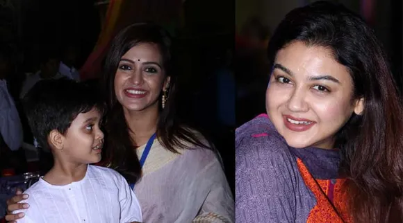 শহরের পুজো কমিটির অনুষ্ঠানে উপস্থিত দুই বাংলা দুই অভিনেত্রী