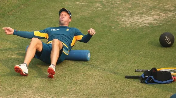 B de Villiers South African cricketer practicing at PCA