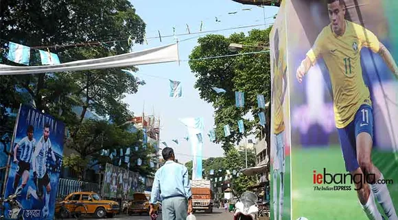 Baghbazar world cup mood express photo Shashi Ghosh
