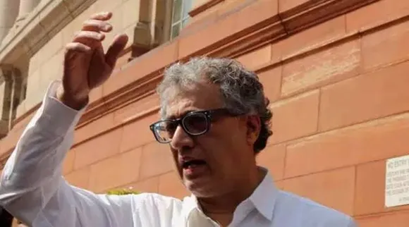 Trinamool Rajya Sabha MP Derek O’Brien outside Parliament in New Delhi