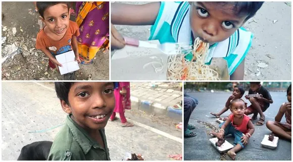 Food for Poor Hungry Street Children in Kolkata: