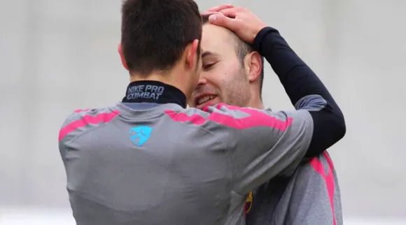 David Villa and Andres Iniesta