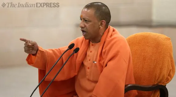 Uttar Pradesh Chief Minister Yogi Adityanath hold a press conference at his official residence in Lucknow on wednesday.Express photo by Vishal Srivastav 02.01.2019