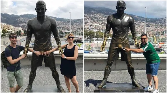 Cristiano Ronaldo statue’s crotch has caught people’s attention