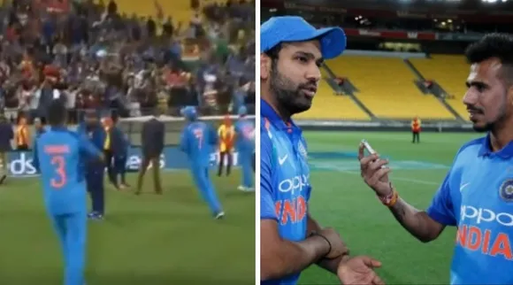 Yuzvendra Chahal chases MS Dhoni