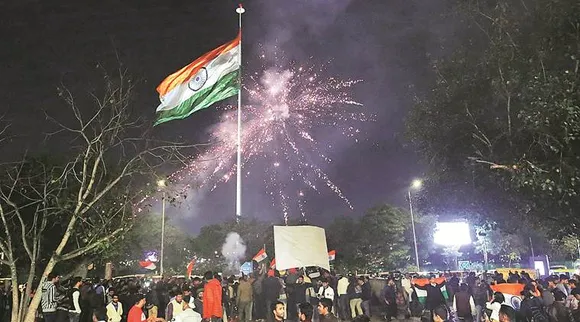 celebration after surgical strike