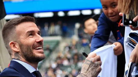 LA Galaxy unveil statue of the former England captain David Beckham on MLS opening day