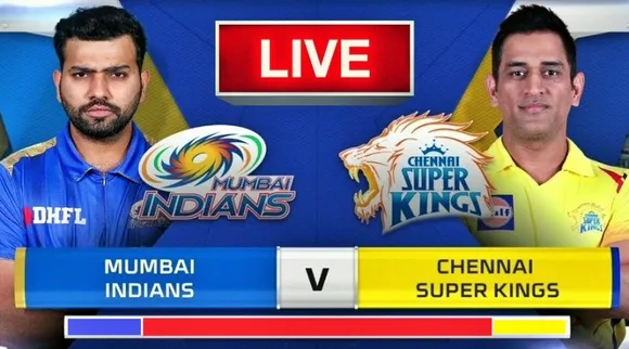 MI vs CSK Live Score, Mumbai Indians vs Chennai Super Kings Live