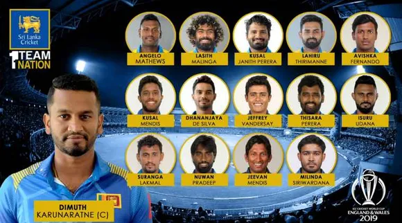 Sri Lanka announce 15-man squad for 2019 ICC World Cup