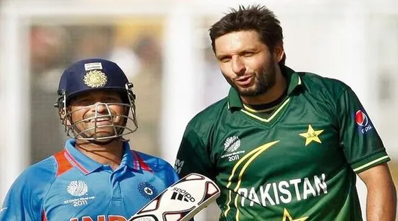 Shahid Afridi and Sachin Tendulkar