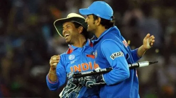dhoni and sachin