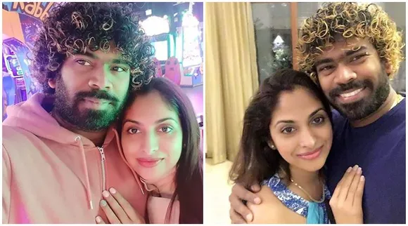 malinga with wife tanya