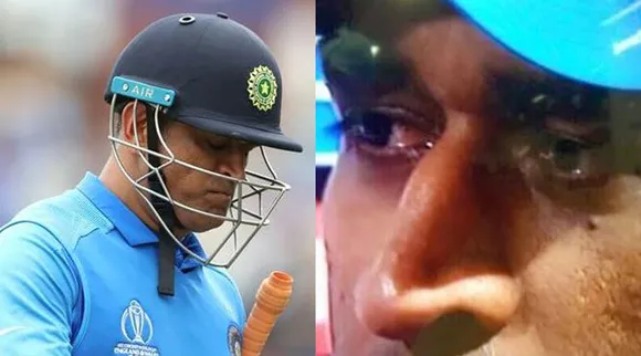 dhoni crying
