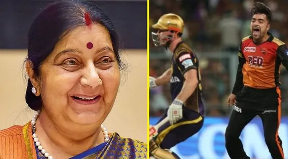 Sushma Swaraj’s tweet on Afghanistan’s Rashid Khan