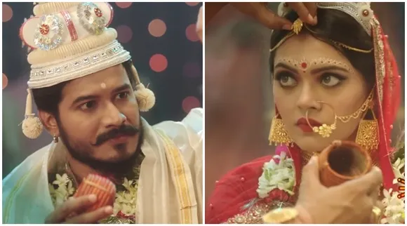 Gourab Mondal Neha Amandeep on-screen pair Bengali serial Kone Bou Sun Bangla