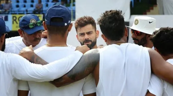 Virat Kohli with team India