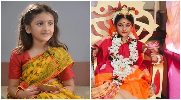 Bengali Television child actor Shamvabi worshipped in Ashtami Kumari Puja on her birthday