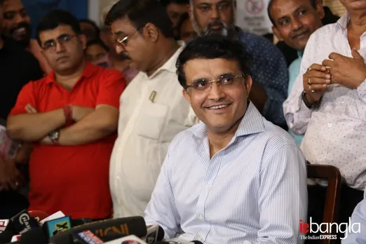 সাংবাদিক বৈঠকে সৌরভ।(ছবি- শশী ঘোষ)