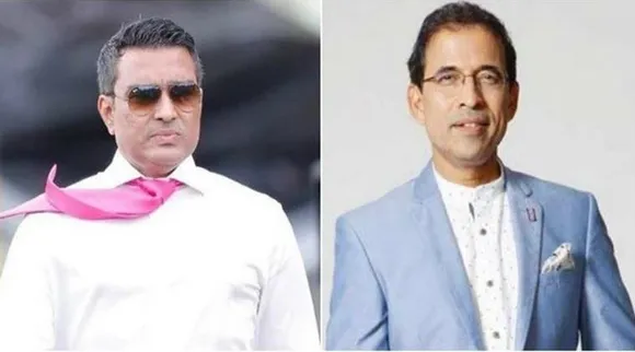 Sanjay Manjrekar and Harsha Bhogle