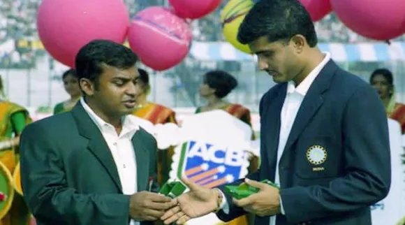 Sourav Ganguly against Bangladesh