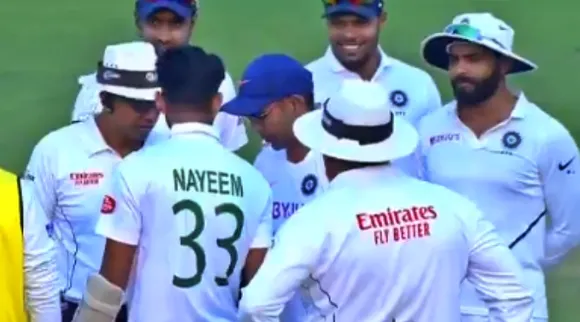 india physio attends to Bangladesh batsman hit on helmet