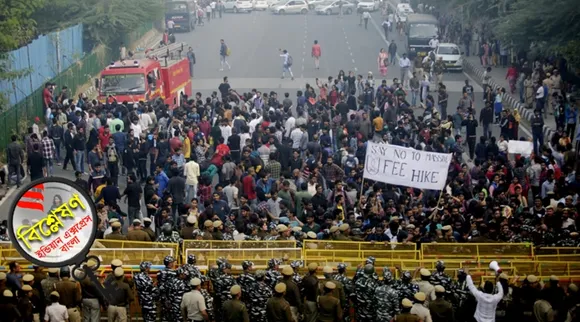 jnu fee hike protest