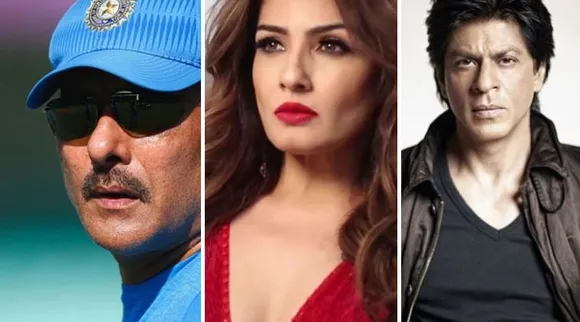 Ravi Shastri shares image with Shahrukh Khan, Raveena Tandon