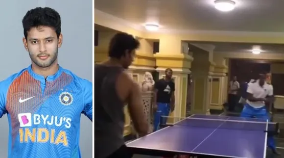 Shivam Dube Takes On Jason Holder In Table Tennis