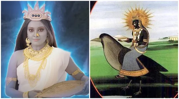 Tantric goddess Dhumavati in Mangal Chandi
