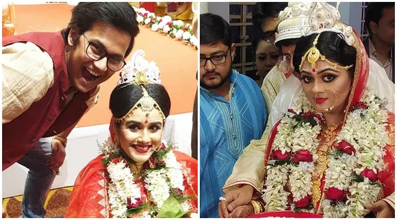 Bengali film and TV fraternity attend Ekta Bhattacharjee and Paurabi Sengupta's wedding on 11 February